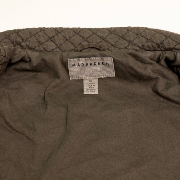 MARRAKECH - Black Quilted Moto Jacket - Full Zip - Size XS Womens - Picture 8 of 15